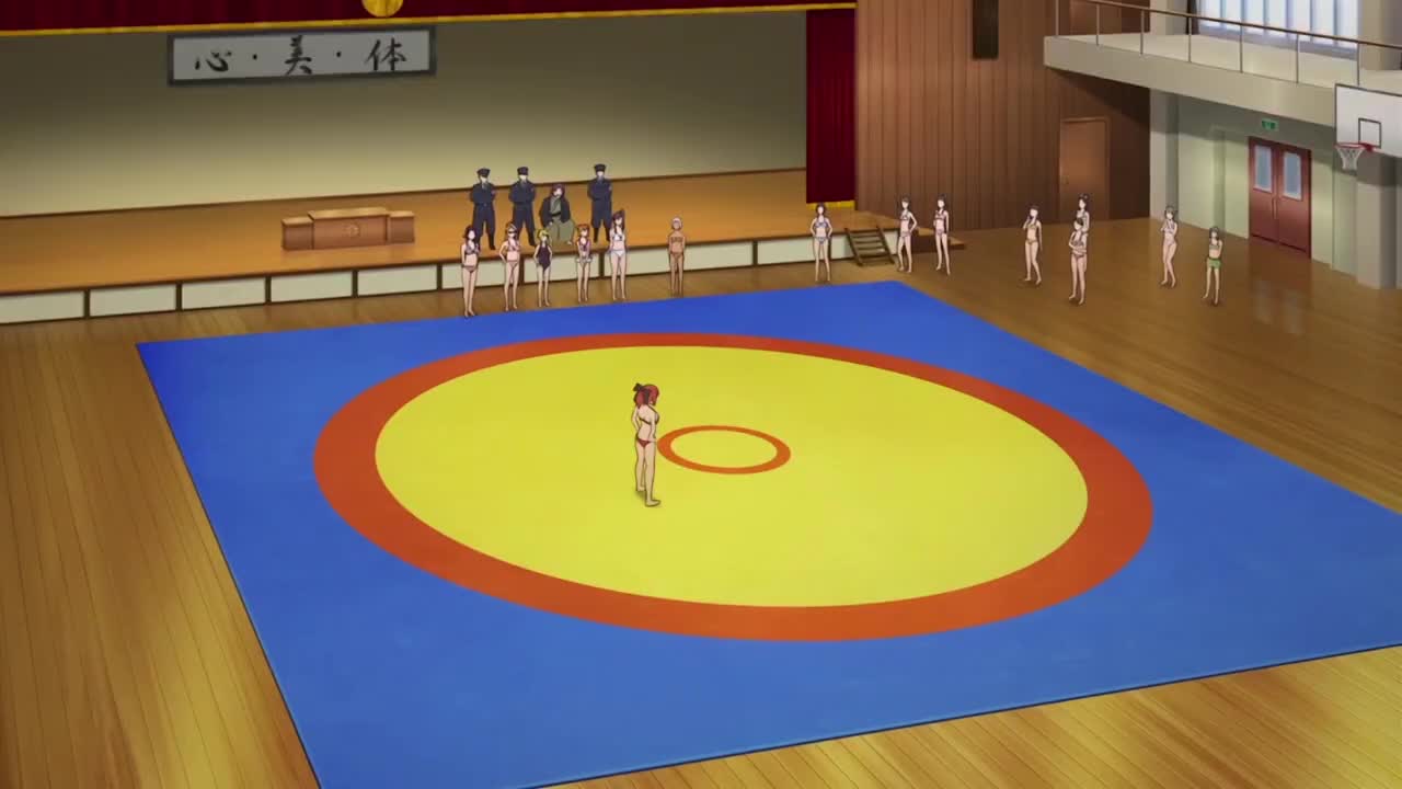 takami akio, akaza chacha, amaya haruko, kushiya inaho, minaya uruchi, rokujou minori, shinatsu azuki, maken-ki!, maken-ki! two, animated, audible speech, sound, tagme, video, 6+girls, abs, animal print, ass, bandeau bikini, barefoot, battle, bikini, blush, breast press, breasts, cleavage, dark-skinned female, dark skin, fingering, green bikini, large breasts, leopard print, leopard print bikini, multiple girls, navel, one-piece swimsuit, open mouth, orange bikini, pink bikini, plaid bikini, plaid clothes, red bikini, red hair, rubbing, sexually suggestive, short hair, small breasts, strapless, strapless bikini, striped bikini, striped clothes, swimsuit, tankini, twintails, underboob, white bikini, white hair, wrestling, yuri