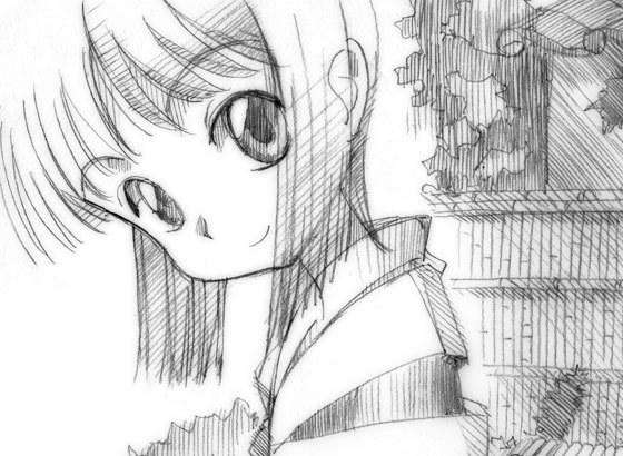 gofu, original, tagme, traditional media, greyscale, monochrome, sketch, solo