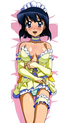 siesta (zero no tsukaima), zero no tsukaima, artist request, lowres, 00s, bed, black hair, blue eyes, choker, frilled thigh strap, hairband, lingerie, lying, panties, short hair, solo, thigh strap, underwear