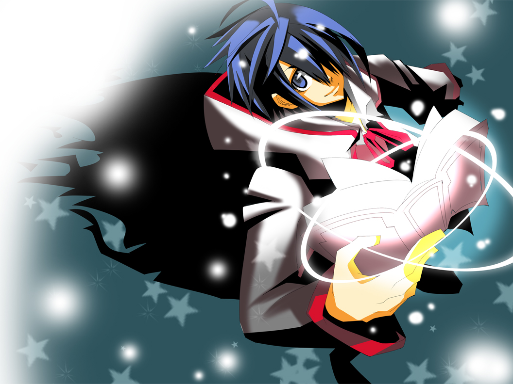 tomo-rainbow, miyazaki nodoka, mahou sensei negima!, bad id, bad pixiv id, 00s, 1girl, blue eyes, blue hair, book, female focus, matching hair/eyes, short hair, solo