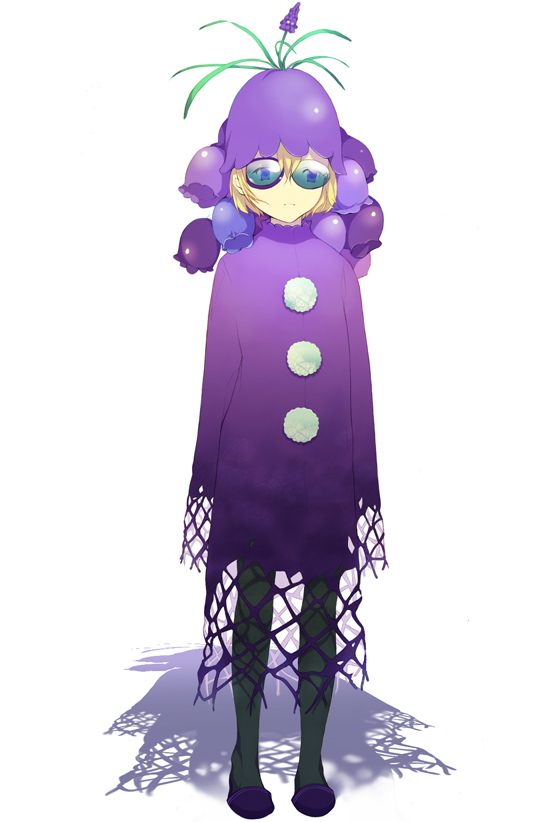 tsujisaki, bad id, bad pixiv id, dress, flower, hat, purple theme, solo, sunglasses