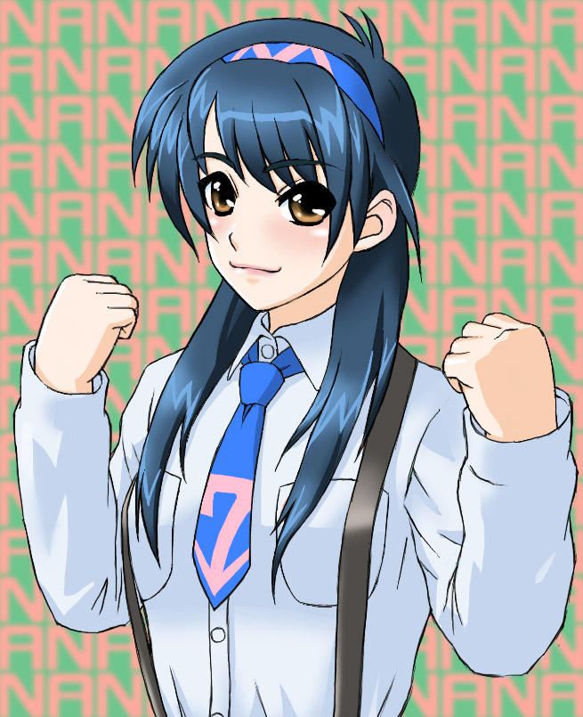 mizuki nana, tagme, 1girl, female focus, hairband, necktie, solo, suspenders