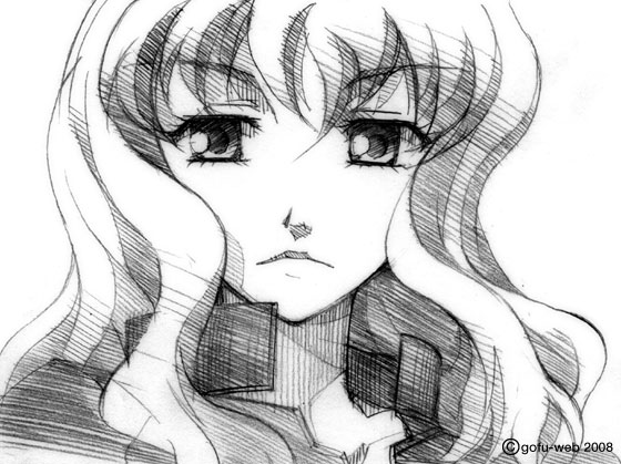 gofu, sheryl nome, macross, macross frontier, traditional media, 00s, greyscale, monochrome, sketch, solo