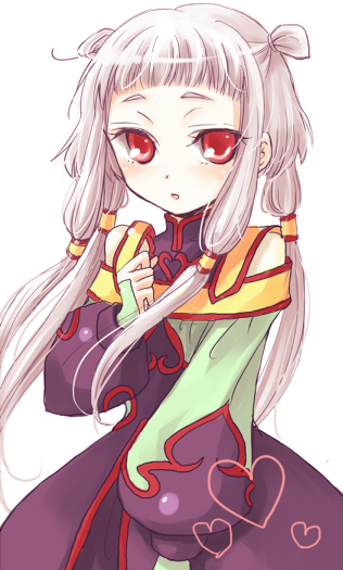 tianzi, code geass, 00s, albino, pale skin, red eyes, solo, white hair