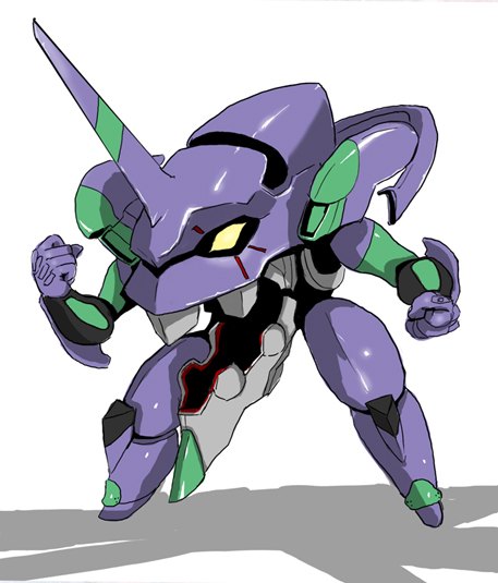 eva 01, lagann, neon genesis evangelion, tengen toppa gurren lagann, tagme, crossover, mecha, parody, robot