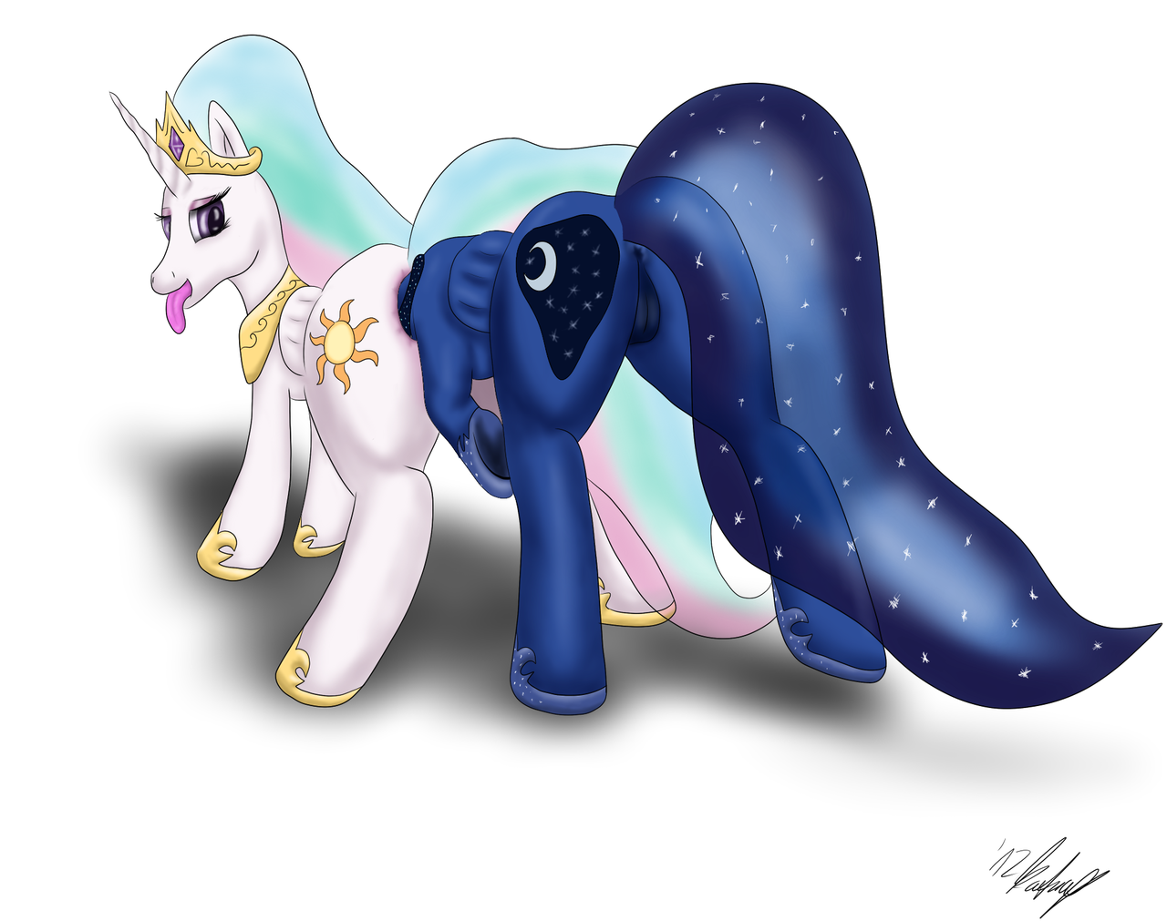 Rule34 – If it exists, there is porn of it / princess celestia, princess luna (mlp) / 69884