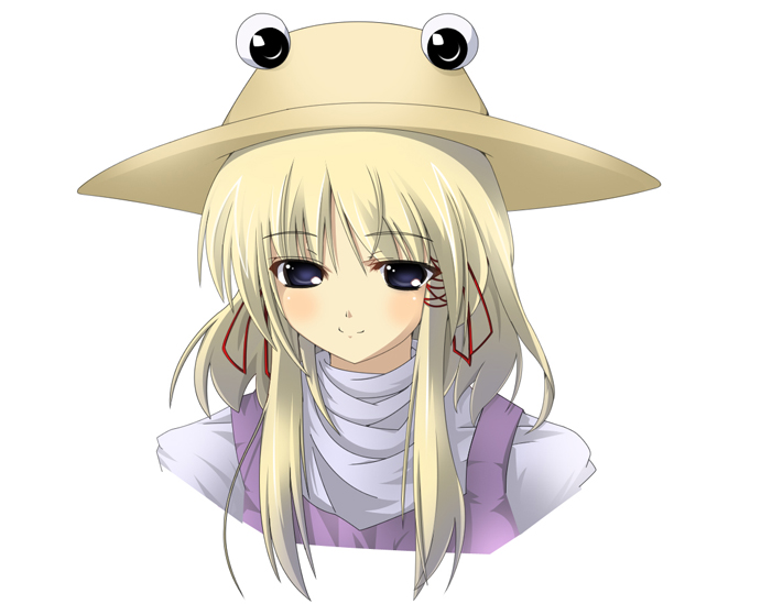 merapuremi, moriya suwako, touhou, 1girl, female focus, hat, solo, upper body