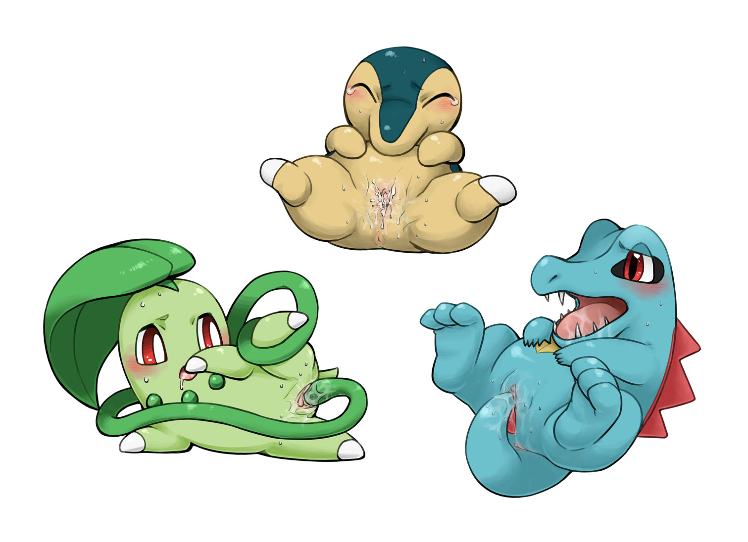 Rule34 – If it exists, there is porn of it / komeko-nk, chikorita, cyndaquil, totodile / 70095
