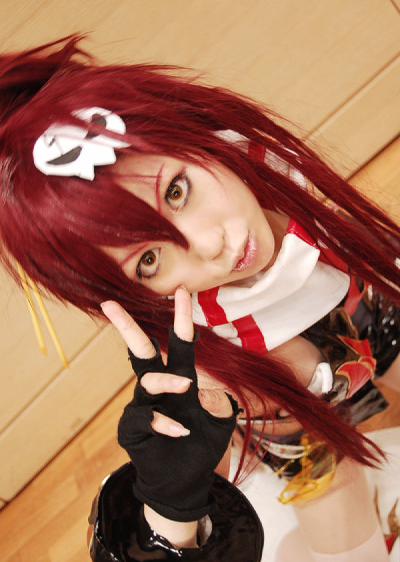 yoko littner, tengen toppa gurren lagann, cosplay photo, photo (medium), tagme, bikini, bikini top only, cosplay, solo, swimsuit