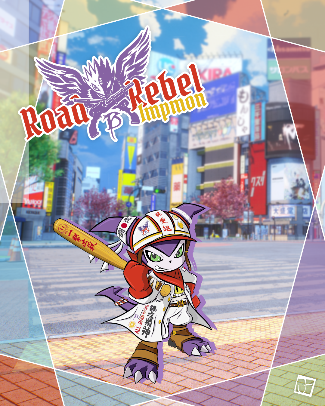 renamon, digimon, highres, baseball bat, digimon (creature), gloves, green eyes, hat, jayfrias, looking at viewer, scarf