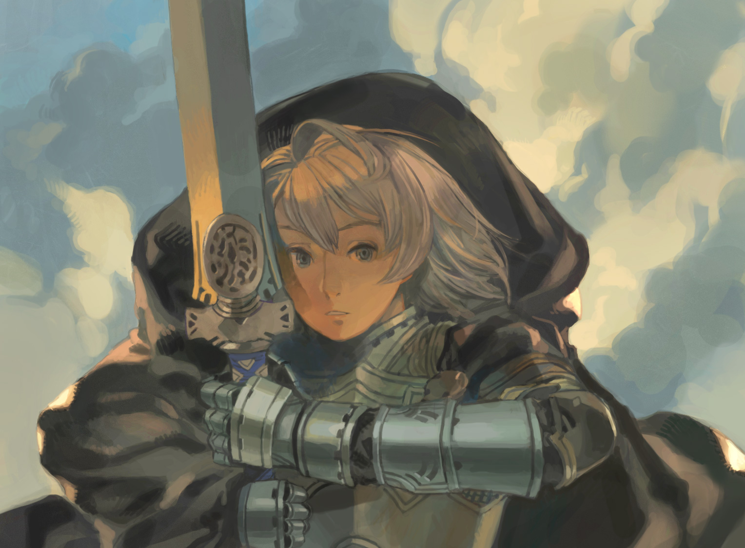 sarmat, yuukyuu no sharin, tagme, armor, fantasy, solo, sword, weapon