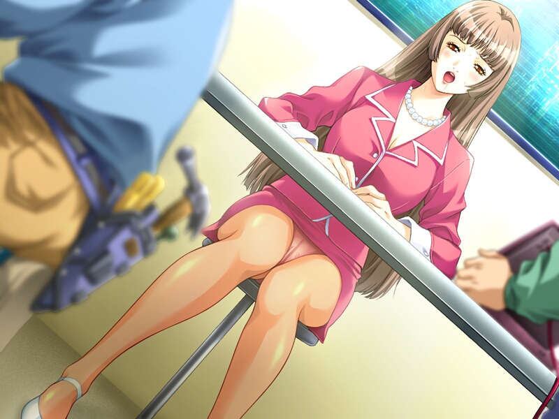 hazuki kaoru, reijou caster 2, uniform, game cg, 1girl, blurry, blush, brown hair, crotch seam, depth of field, dutch angle, jewelry, long hair, necklace, open mouth, panties, panties under pantyhose, pantyhose, pantyshot, pearl necklace, red eyes, saliva, solo focus, under table, underwear, upskirt