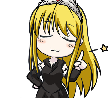 hime (kaibutsu oujo), kaibutsu oujo, lowres, source request, 00s, blonde hair, chibi, tiara