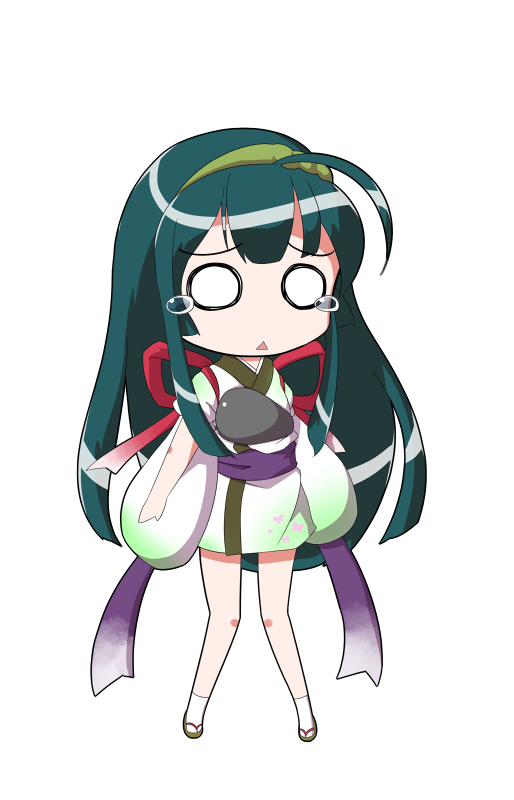 dairi, touhoku zunko, voiceroid, commentary request, large variant set, variant set, 1girl, animal print, armor, breastplate, butterfly print, full body, gradient ribbon, green hair, green hairband, green kimono, hairband, japanese clothes, kimono, long hair, purple sash, red ribbon, ribbon, sandals, sash, socks, solo, standing, tachi-e, transparent background, two-tone kimono, very long hair, white kimono, white socks