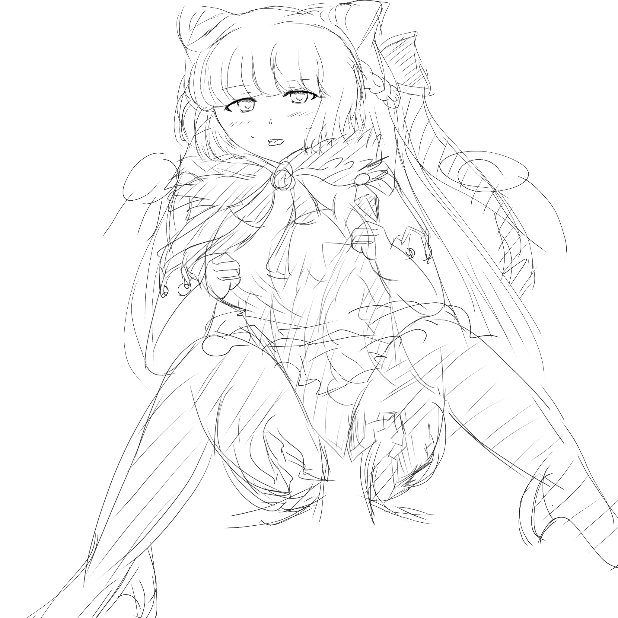 chaos puss in boots (grimms notes), grimms notes, highres, 1girl, boots, long hair, penis, qqq33456, sex, sketch, solo focus, vaginal