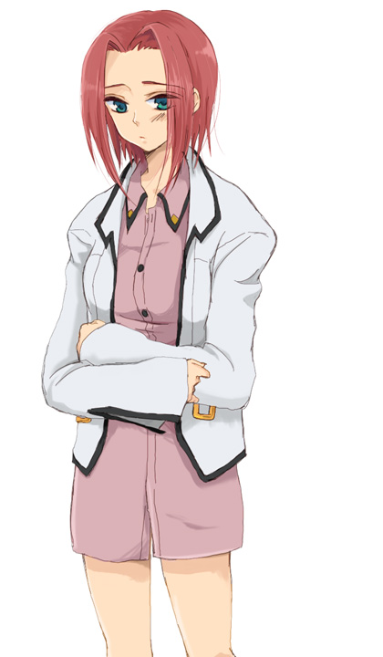 plum (arch), kouzuki kallen, code geass, 00s, jacket, shirt, short hair, solo