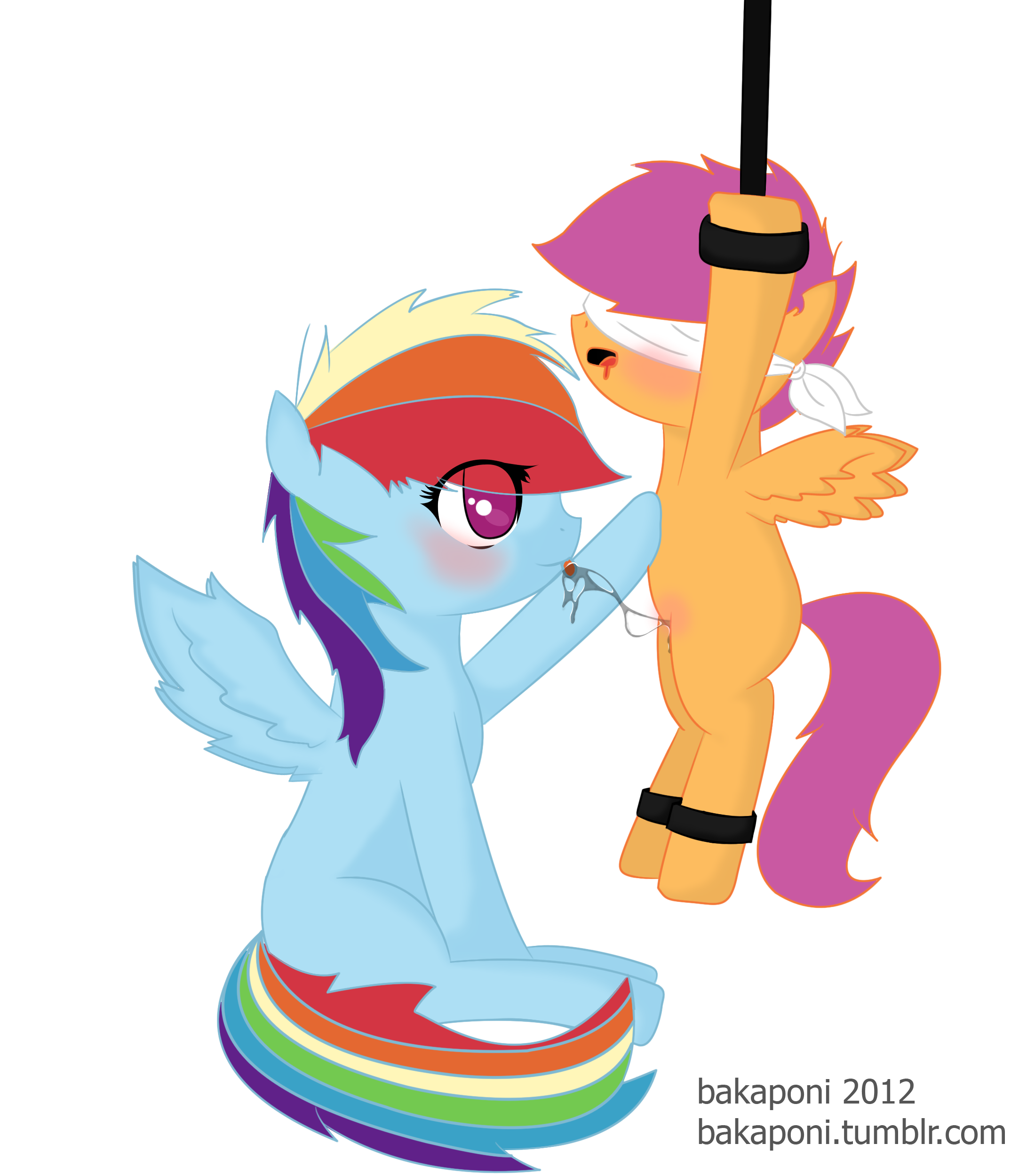 Rule34 – If it exists, there is porn of it / bakaponi, cutie mark crusaders, rainbow dash (mlp), scootaloo (mlp) / 72707