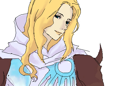 rosa farrell, final fantasy, final fantasy iv, final fantasy iv: the after years, lowres, 1990s (style), 1girl, blonde hair, blue eyes, female focus, oekaki, retro artstyle, simple background, solo