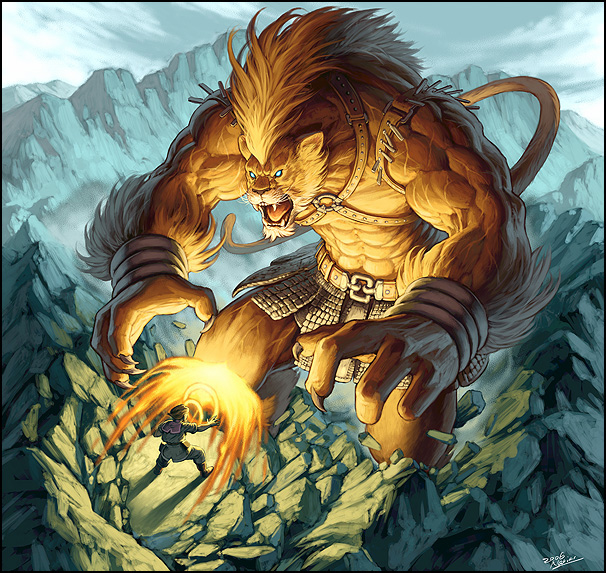 arina nary, fur, tagme, giant, magic, monster, mountain, tiger