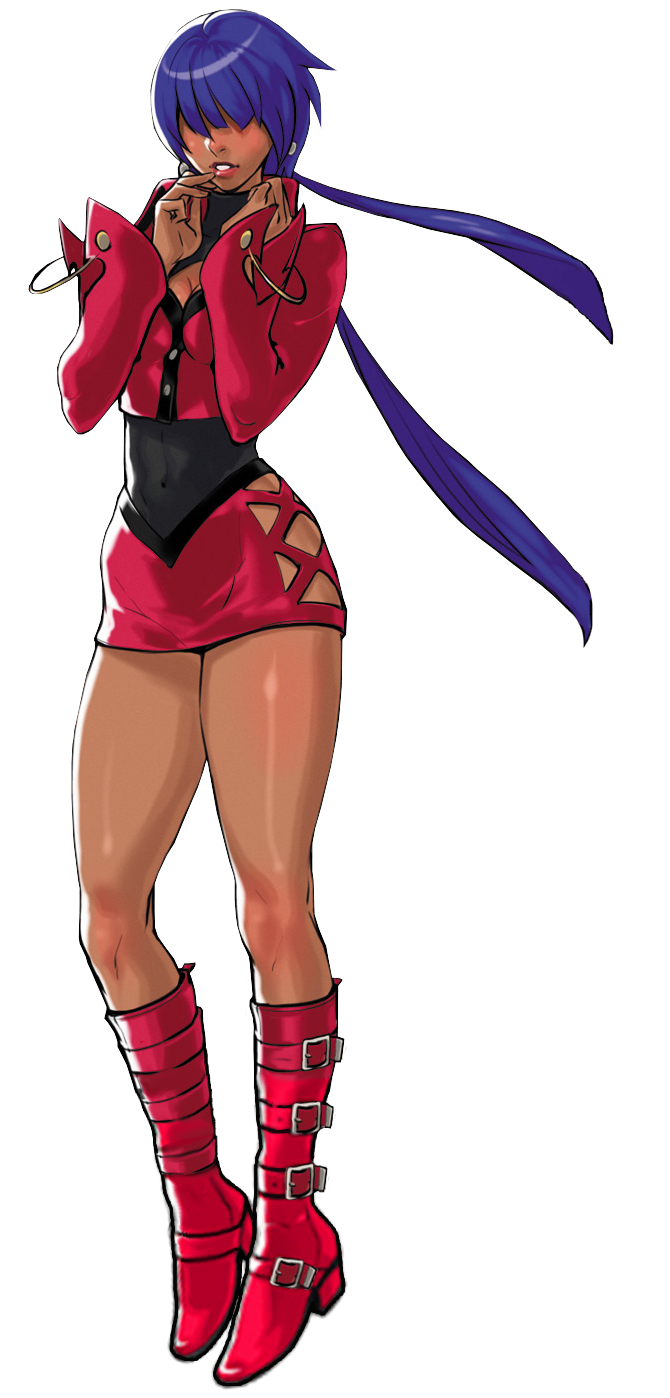 orochi shermie, shermie (kof), the king of fighters, highres, 1girl, boots, breasts, cleavage, cleavage cutout, clothing cutout, dark-skinned female, dark skin, dress, earrings, female focus, fishnets, high heels, huge breasts, jacket, jewelry, large breasts, long hair, long sleeves, ponytail, purple hair, skirt, standing, tan, thick thighs, thighs, topdog4815, twintails, wide hips