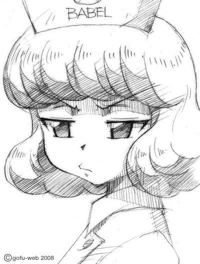gofu, sannomiya shiho, zettai karen children, traditional media, 00s, greyscale, monochrome, sketch