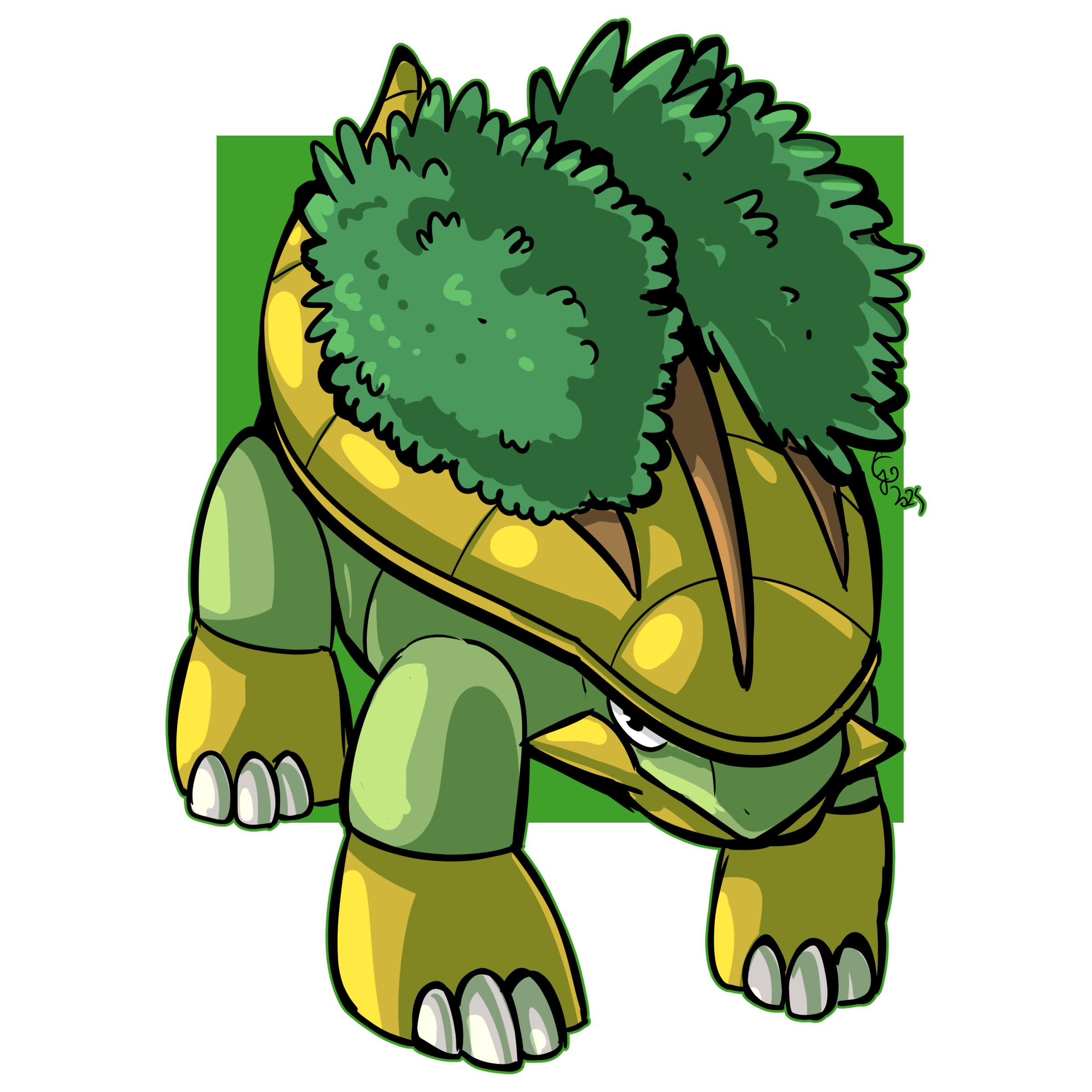 destinywebgio, grotle, nintendo, pokemon, absurdres, highres, gen 4 pokemon, looking at viewer, no humans, pokemon (creature), solo