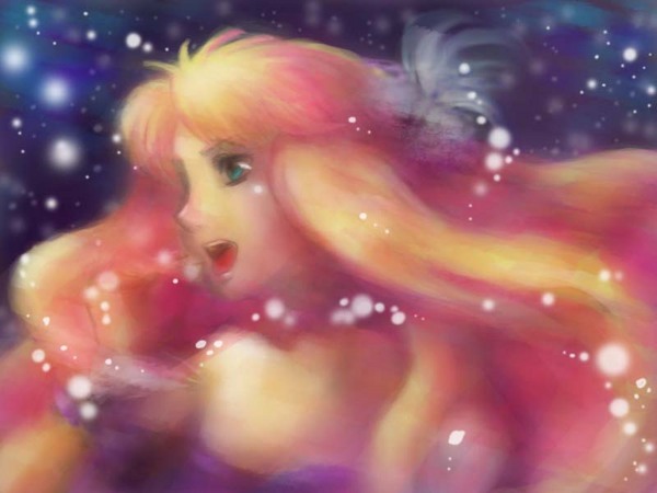 sheryl nome, macross, macross frontier, bad id, bad pixiv id, 00s, aqua eyes, long hair, multicolored hair, solo