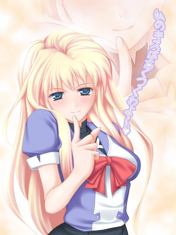 takacchi, sheryl nome, macross, macross frontier, 00s, 1girl, aqua eyes, blonde hair, breasts, female focus, long hair, seductive smile, smile, solo, zoom layer