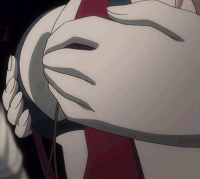 sheryl nome, macross, macross frontier, breast hold, grabbing, animated, animated gif, anime screenshot, lowres, 00s, 1girl, bouncing breasts, breasts, jiggle, large breasts