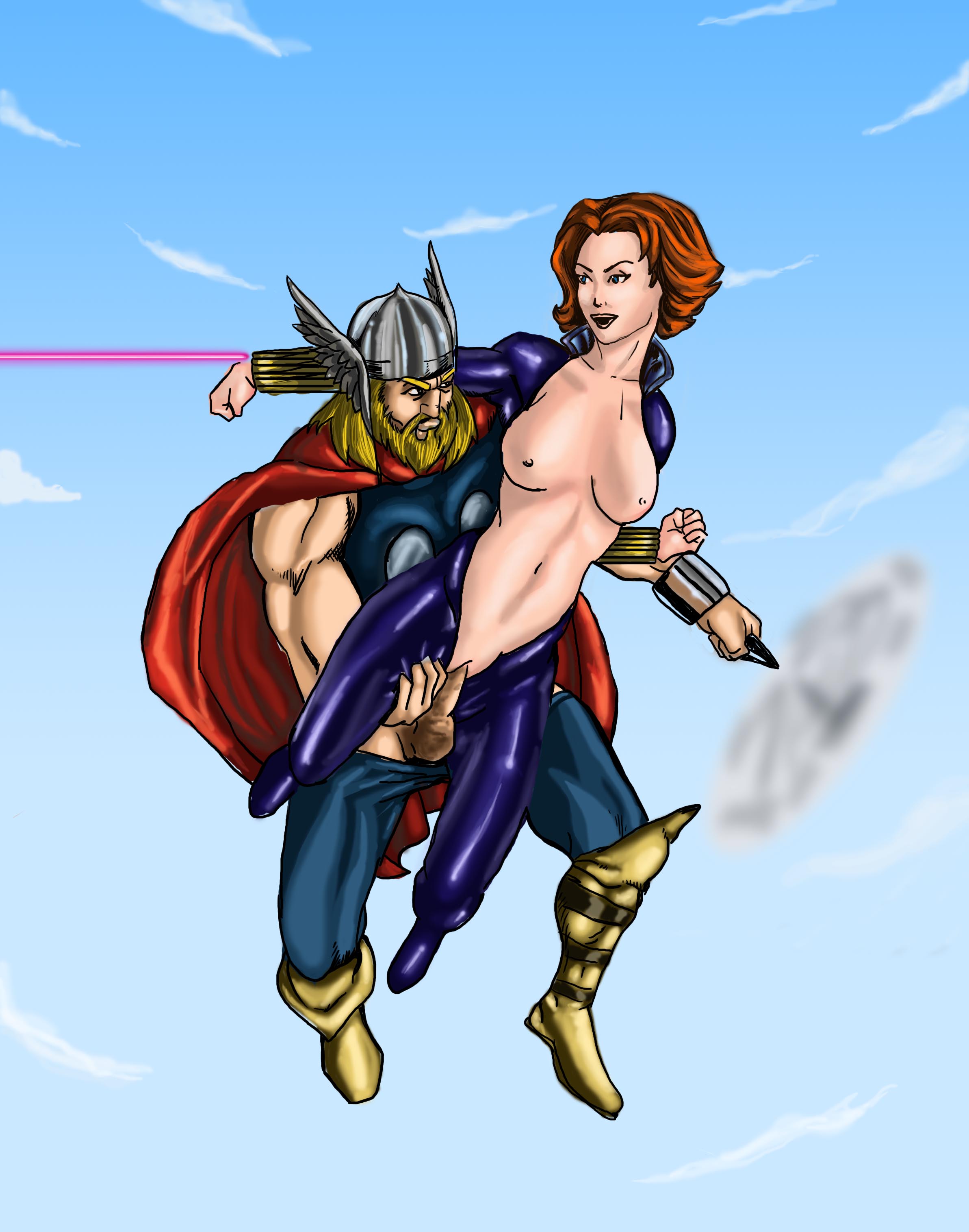 Rule34 – If it exists, there is porn of it / x-fan, black widow, thor / 74508