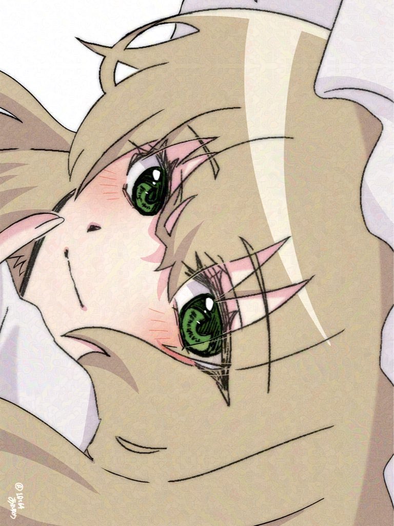 amai yume, mikuni oriko, mahou shoujo madoka magica, mahou shoujo oriko magica, 1girl, blonde hair, light smile, long hair, portrait, solo, white background