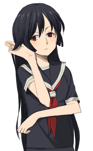 aoi (mayoism), kamura reiri, kaibutsu oujo, 00s, black hair, red eyes, school uniform, serafuku, vampire