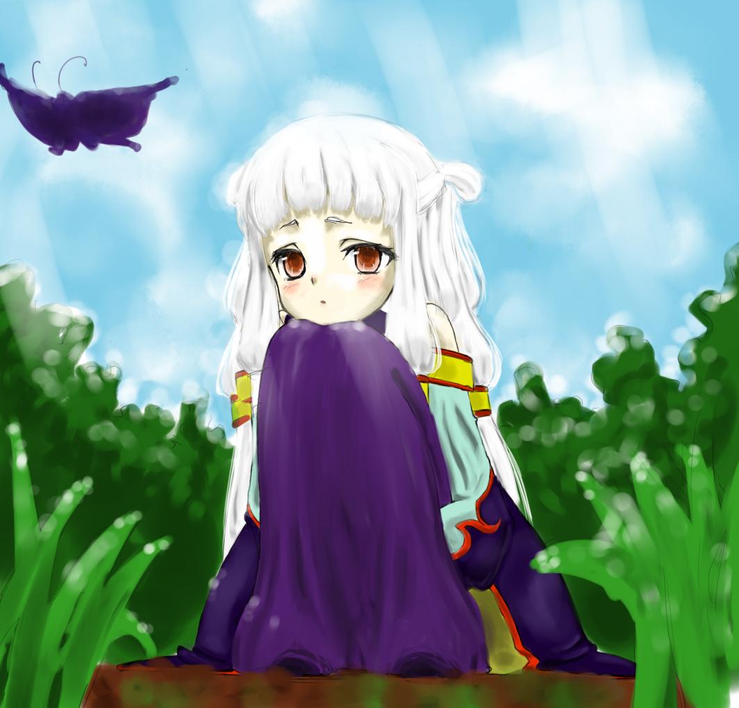 tianzi, code geass, silver hair, 00s, chinese clothes, pale skin, red eyes, solo, twintails