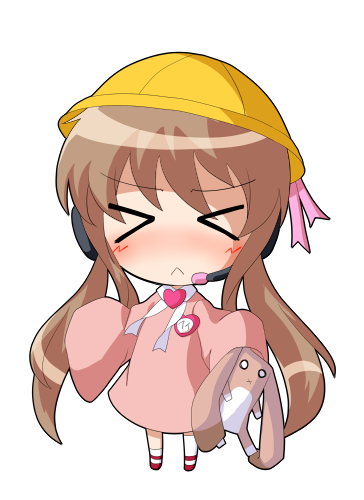 dairi, tsukuyomi ai, voiceroid, commentary request, large variant set, lowres, variant set, 1girl, asymmetrical legwear, brooch, brown hair, dress, full body, hat, headset, heart, heart brooch, holding, holding stuffed toy, jewelry, long hair, pink dress, red shoes, school hat, shoes, sleeves past fingers, sleeves past wrists, socks, solo, standing, stuffed toy, tachi-e, transparent background, twintails, uneven legwear, white socks, wide sleeves