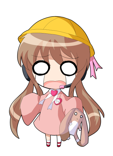dairi, tsukuyomi ai, voiceroid, commentary request, large variant set, lowres, variant set, 1girl, asymmetrical legwear, brooch, brown hair, dress, full body, hat, headset, heart, heart brooch, holding, holding stuffed toy, jewelry, long hair, pink dress, red shoes, school hat, shoes, sleeves past fingers, sleeves past wrists, socks, solo, standing, stuffed toy, tachi-e, transparent background, twintails, uneven legwear, white socks, wide sleeves