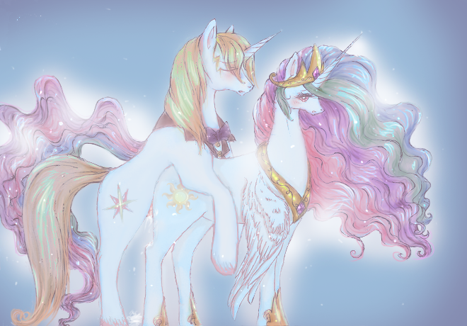Rule34 – If it exists, there is porn of it / sakuraharuno, prince blueblood (mlp), princess celestia (mlp) / 75578