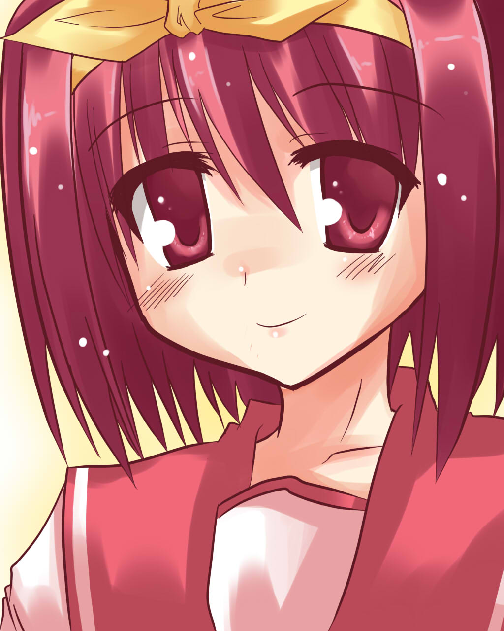 akane souichi, kamigishi akari, to heart, to heart (series), bad id, bad pixiv id, highres, 1girl, bow, female focus, solo, yellow bow