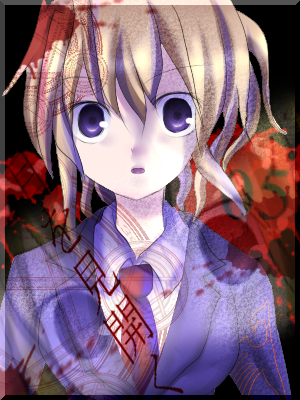 ushiromiya jessica, umineko no naku koro ni, lowres, tagme, 00s, 1girl, blonde hair, female focus, ponytail, solo