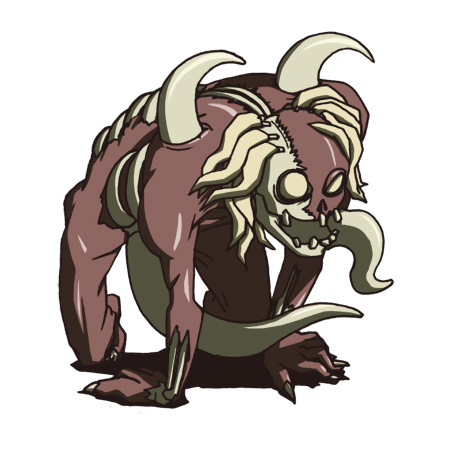 scarmiglione, final fantasy, final fantasy iv, lowres, spoilers, 1990s (style), 1boy, bone, full body, male focus, retro artstyle, simple background, solo, tentacles, zombie
