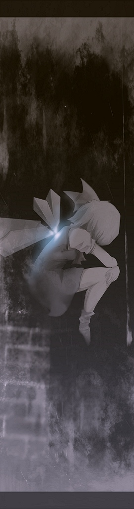yoshioka yoshiko, cirno, embodiment of scarlet devil, touhou, long image, tall image, 1girl, blue theme, female focus, letterboxed, monochrome, sitting, solo
