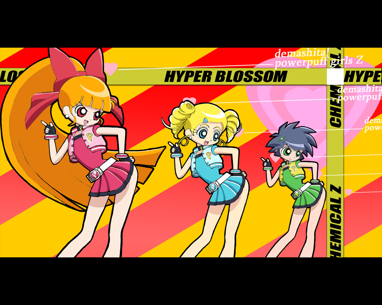 akazutsumi momoko, goutokuji miyako, hyper blossom, matsubara kaoru, powered buttercup, rolling bubbles, galaxy angel, galaxy angel rune, powerpuff girls, powerpuff girls z, tagme, 00s