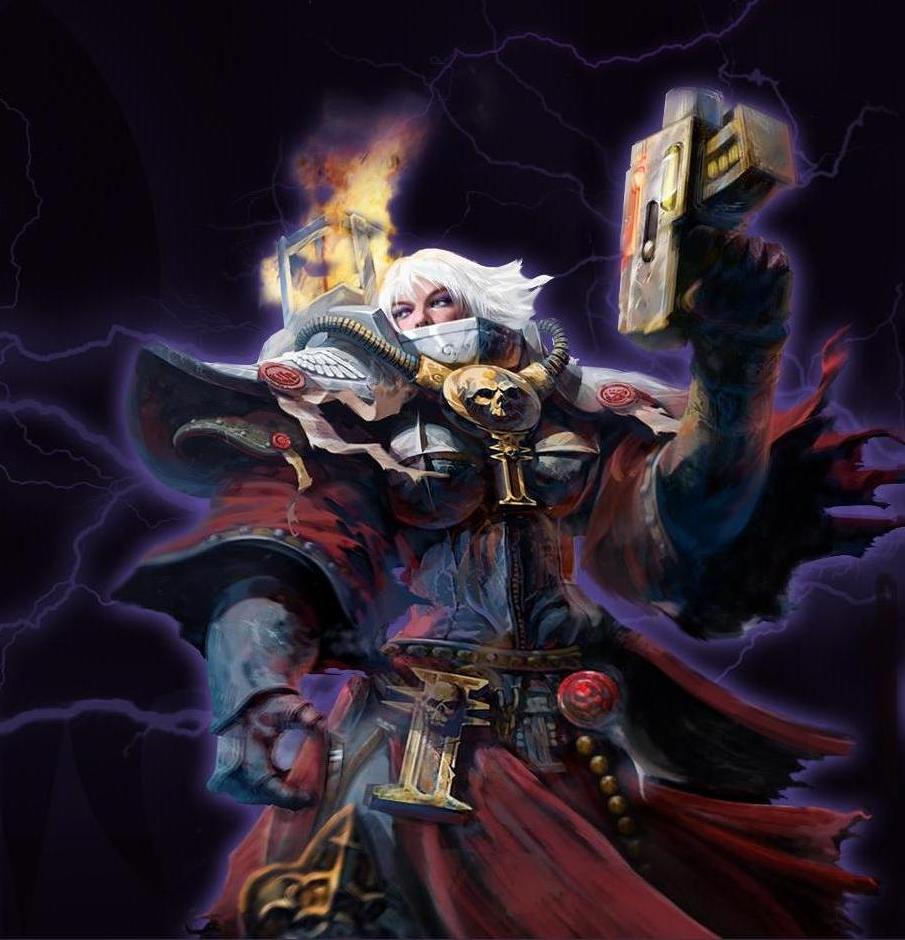40k, armor, fire, gun, nun, warhammer, weapon