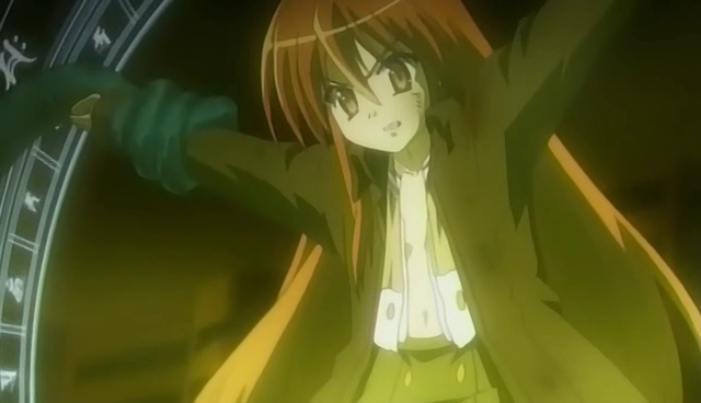 shana, shakugan no shana, 00s, 1girl, female focus, flame haze, octogram, open clothes, open shirt, school uniform, serafuku, shirt, solo, tentacles, torn clothes