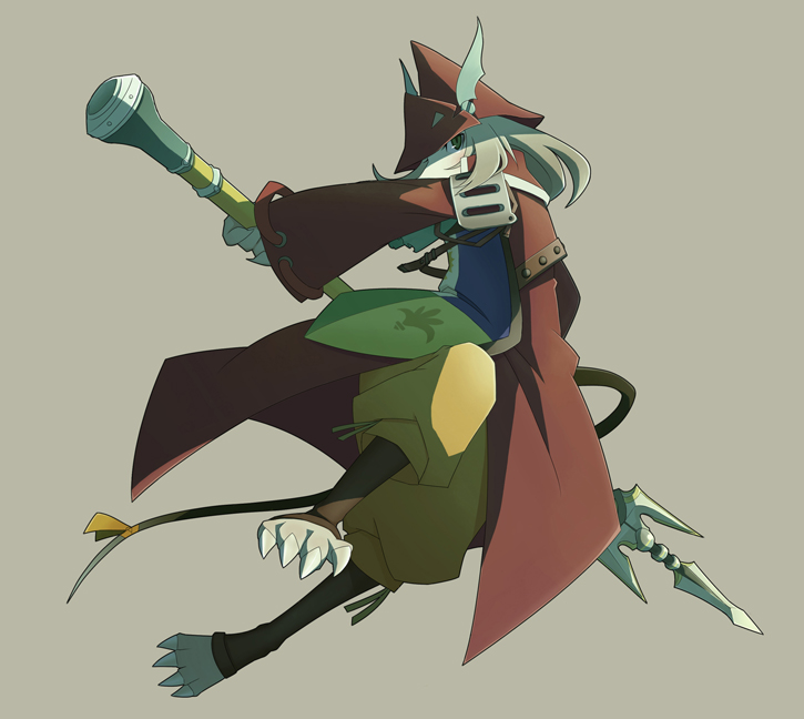 yow, dragoon (final fantasy), freya crescent, final fantasy, final fantasy ix, bad id, bad pixiv id, 00s, 1girl, animal ears, barefoot, burmecian, claws, dragoon, feet, female focus, furry, furry female, green eyes, halberd, hat, head wings, jacket, polearm, ribbon, solo, tail, tail ornament, tail ribbon, toeless legwear, toes, weapon, white hair, wings