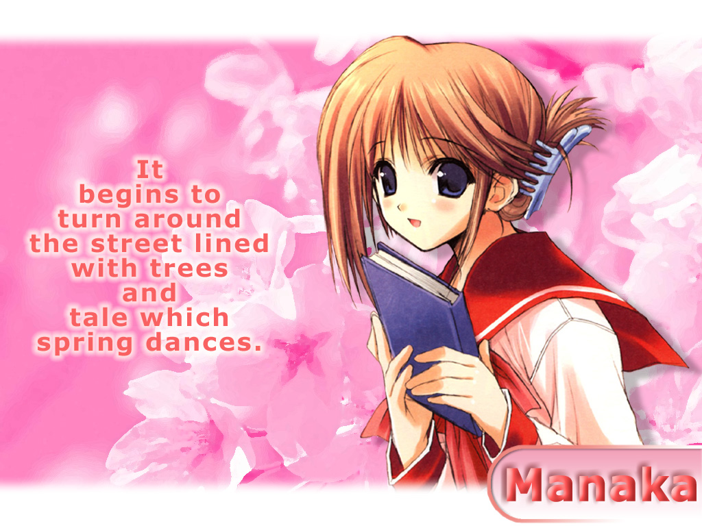 suzuhira hiro, komaki manaka, to heart (series), to heart 2, 00s, 1girl, book, english text, engrish text, female focus, folded ponytail, hair ornament, hairclip, ranguage, school uniform, serafuku, solo