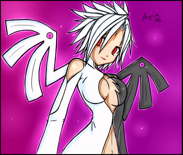 argrim, gelda nebilim, tales of (series), tales of the abyss, 00s, 1girl, nebilim, red eyes, solo, white hair