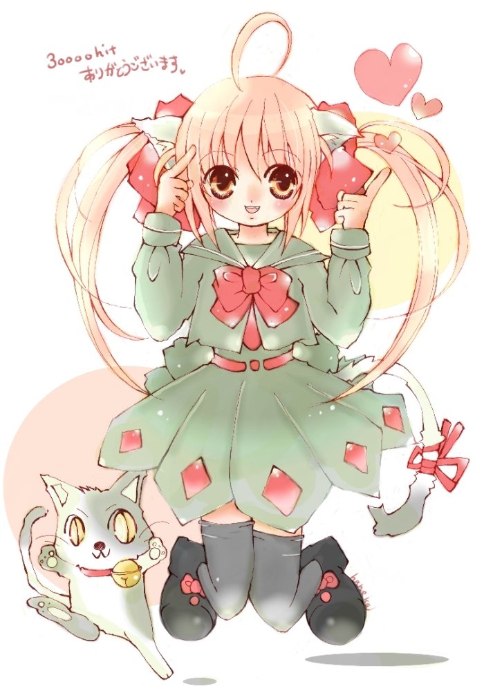 haneka, tagme, 1girl, animal ears, cat ears, female focus, solo, twintails