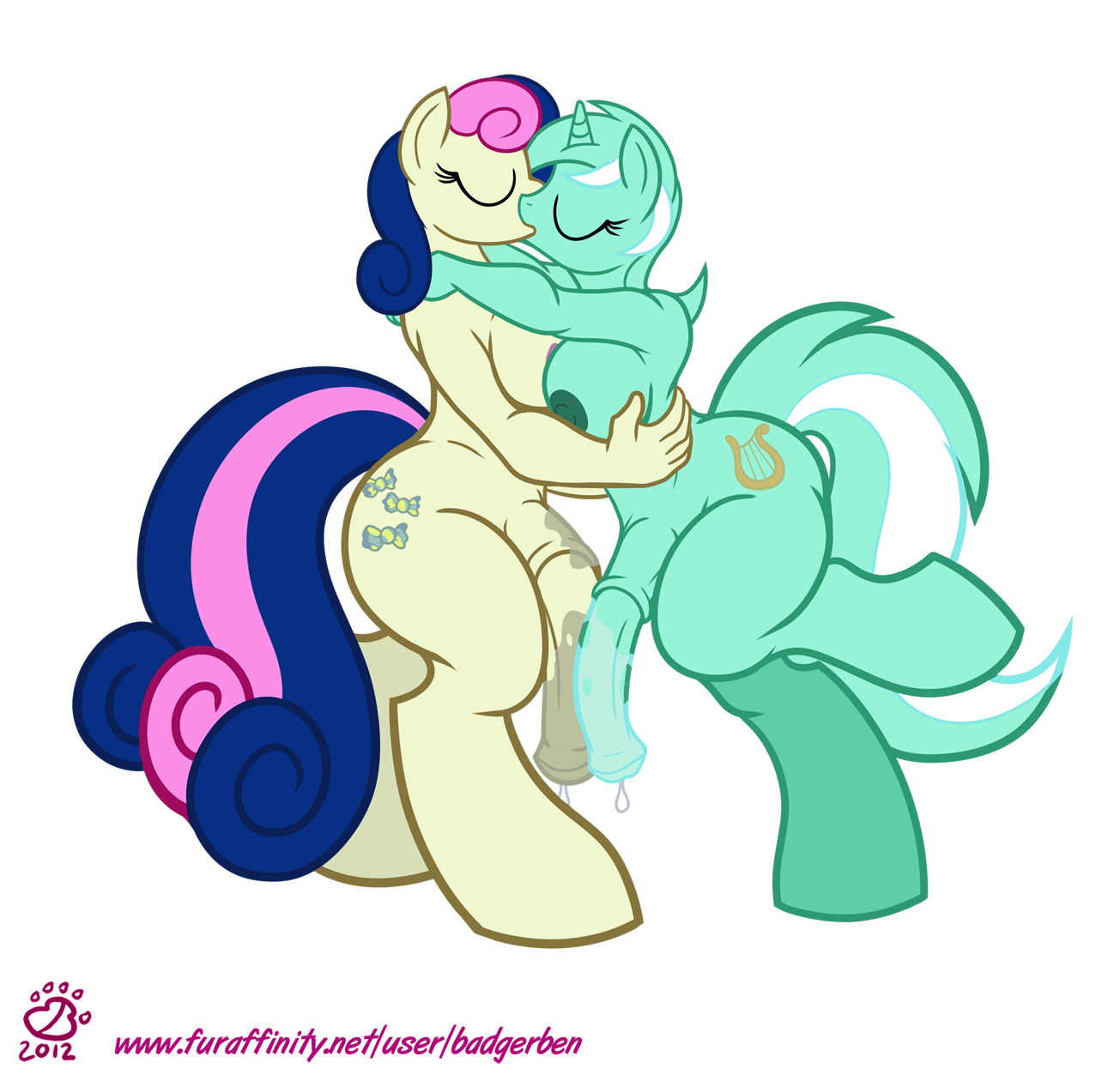 Rule34 – If it exists, there is porn of it / badgerben, bonbon (mlp), lyra heartstrings (mlp) / 79069