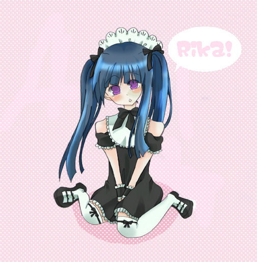 furude rika, higurashi no naku koro ni, tagme, 00s, 1girl, female focus, kneeling, solo