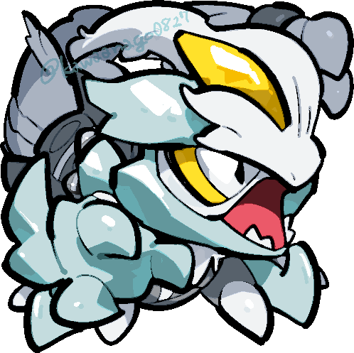 kawaanago, kyurem, white kyurem, nintendo, pokemon, commentary request, lowres, chibi, chibi only, claws, colored sclera, full body, gen 5 pokemon, legendary pokemon, lower teeth only, no humans, open mouth, pokemon (creature), pokemon focus, sharp teeth, solo, teeth, transparent background, twitter username, white eyes, yellow sclera